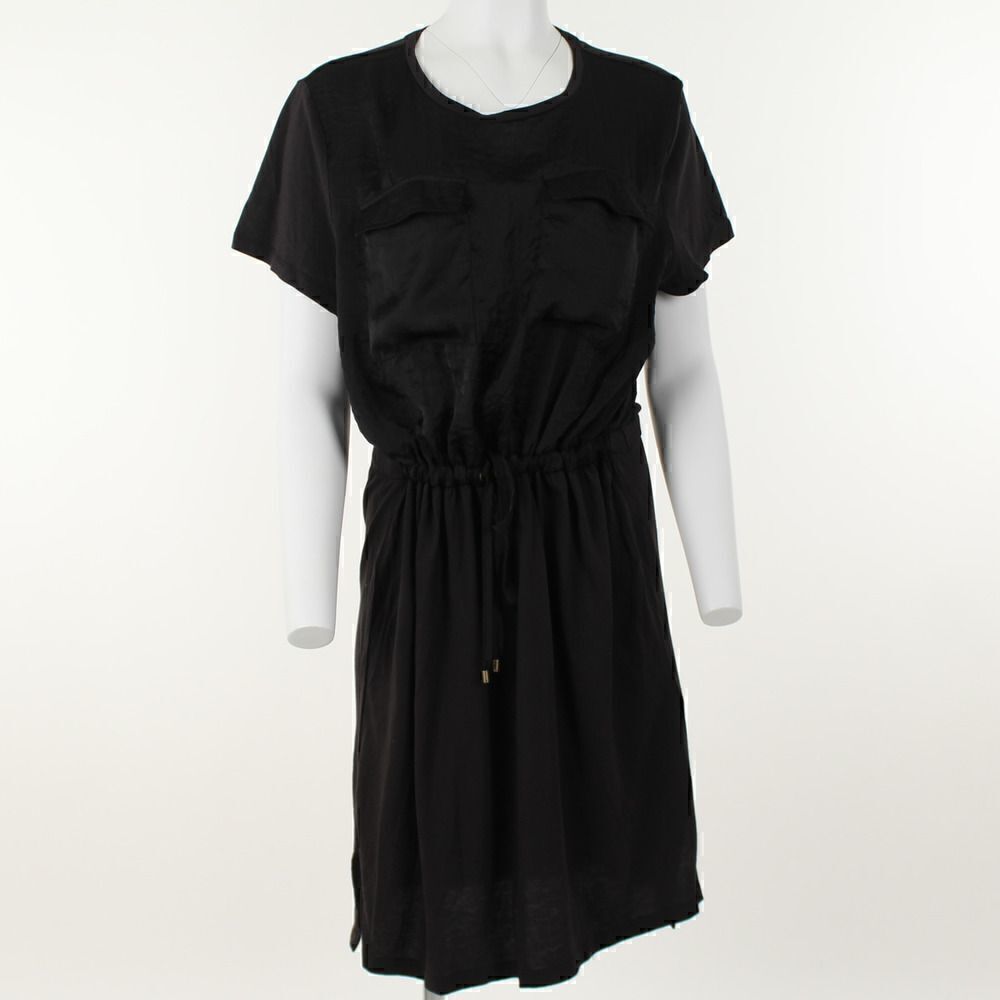 Dkny Solid Drawstring-Waist Pocket-Front Dress NWT - image 2